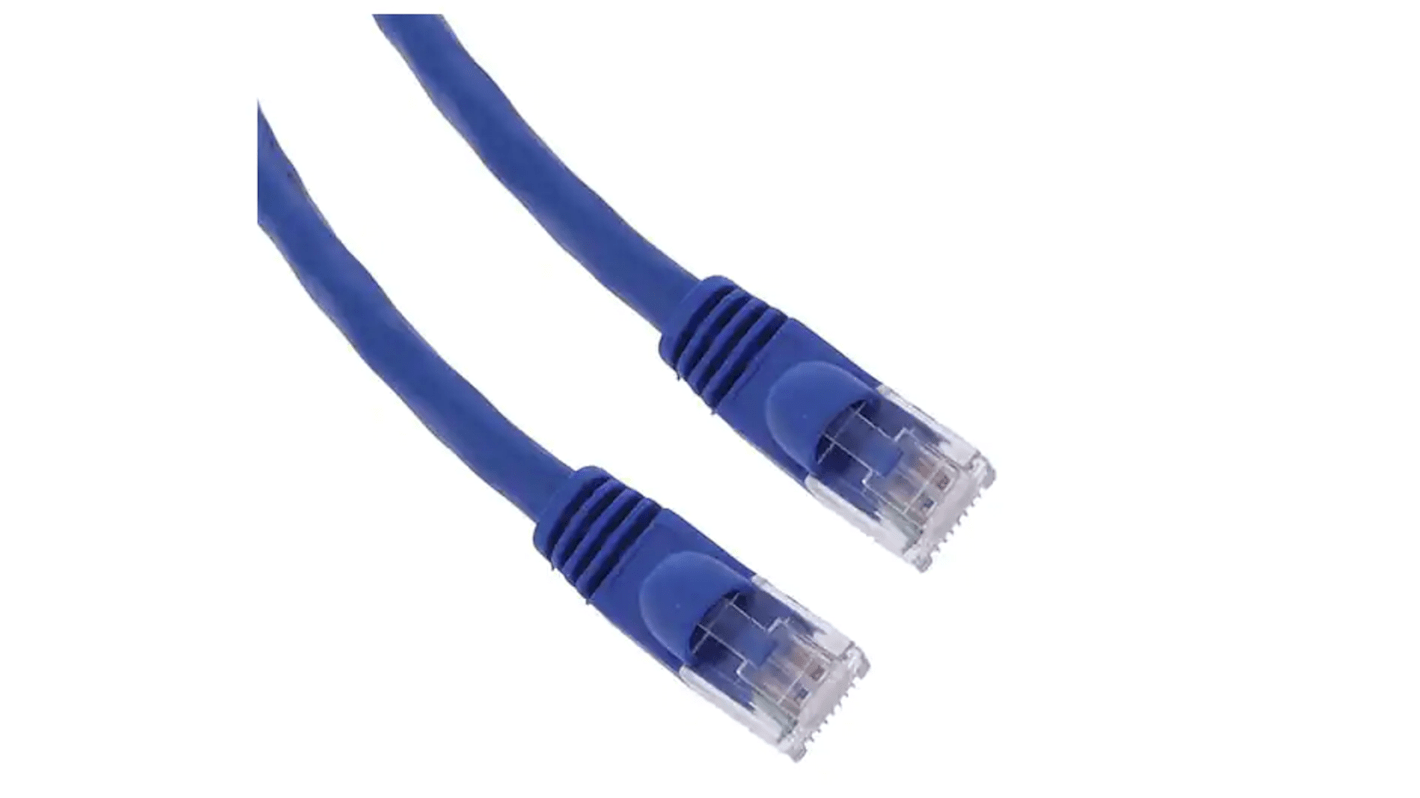 RS PRO Cat6 Male RJ45 to Male RJ45 Cable, U/UTP, Blue PVC Sheath, 2.1m, UL 94 V0 RS
