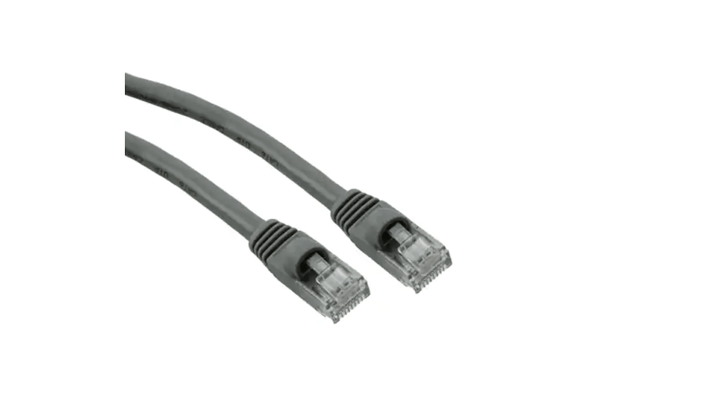 RS PRO Cat6 Male RJ45 to Male RJ45 Ethernet Cable, U/UTP, Grey PVC Sheath, 3m, UL 94 V0