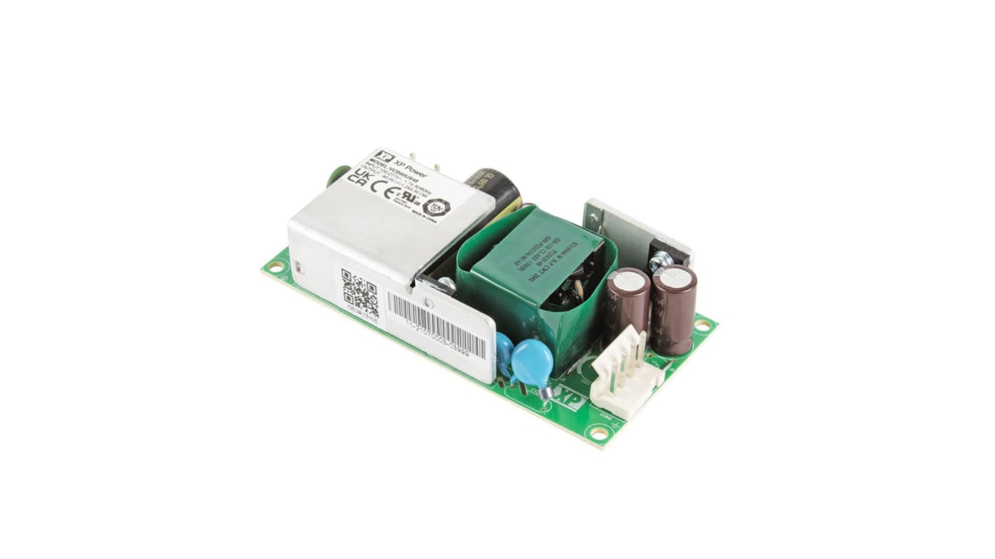 XP Power AC-DC Power Supply, VCB60US05, 5V dc, 8A, 40W, 1 Output, 90 → 305V ac Input Voltage