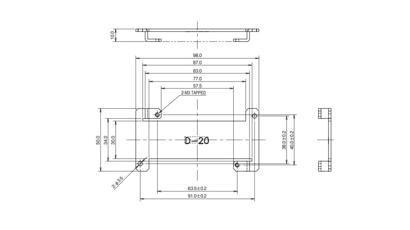 TDKラムダ 取り付けブラケット ZWS10B用 アクセサリ D-20