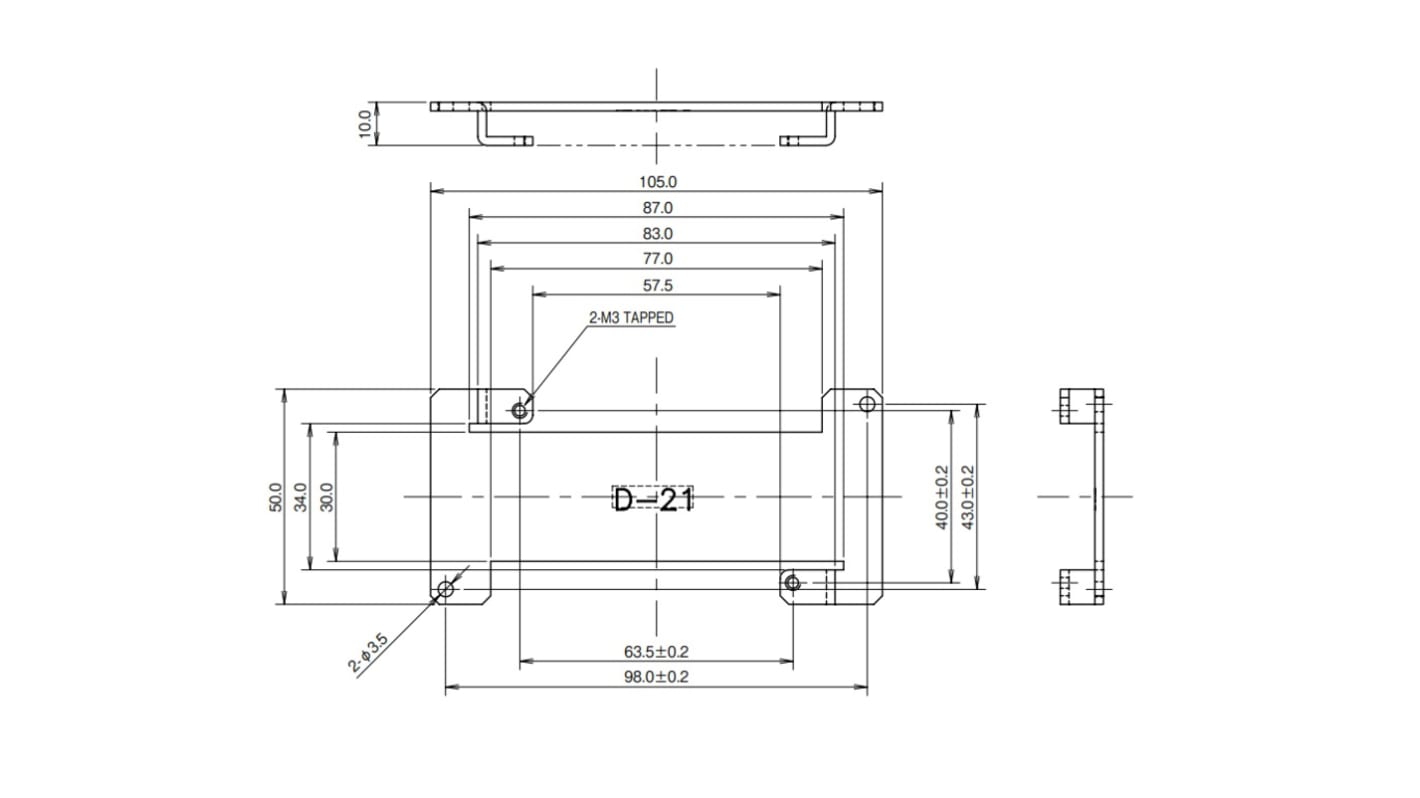 TDK-Lambda Mounting Bracket, for use with ZWS10B