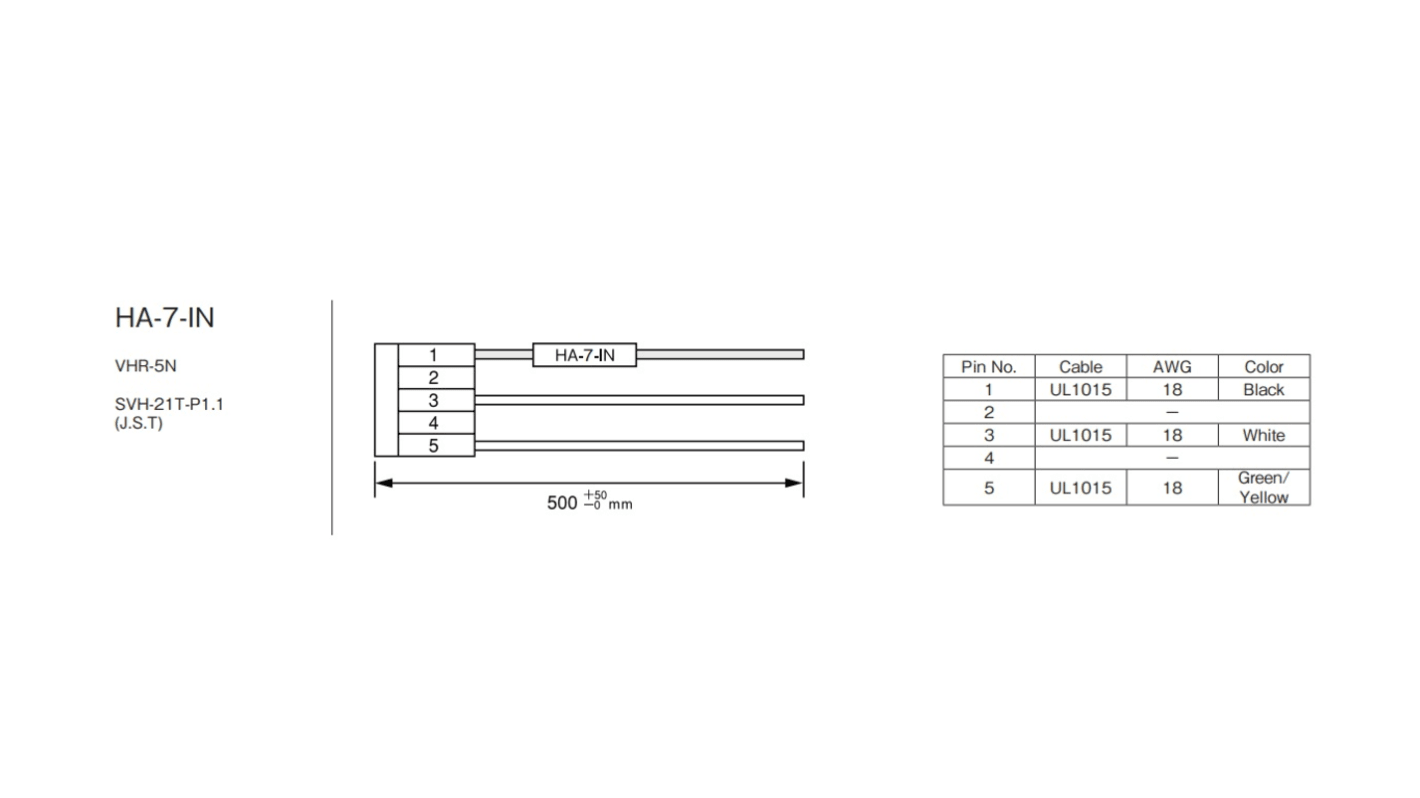 TDKラムダ ワイヤハーネス VS150E用 アクセサリ HA-7-IN ZWD-PAF