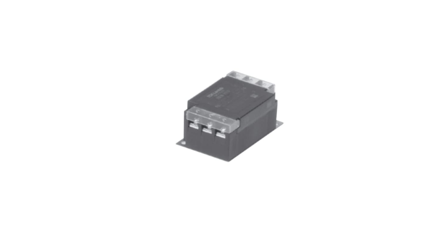 TDK-Lambda EMC filter, Panelmontering, 10A, 250 V ac, Terminering: Skrue, Antal faser: 1