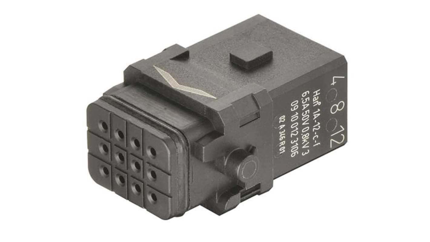 Inserto de conector de potencia HARTING Hembra, serie Han 1A