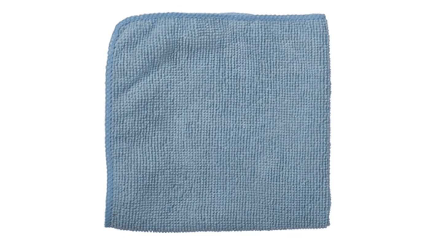 Rubbermaid Commercial Products Microfiber Light Duty Cloth Blue Microfibre Cloths for Wet/Dry, Case of 24