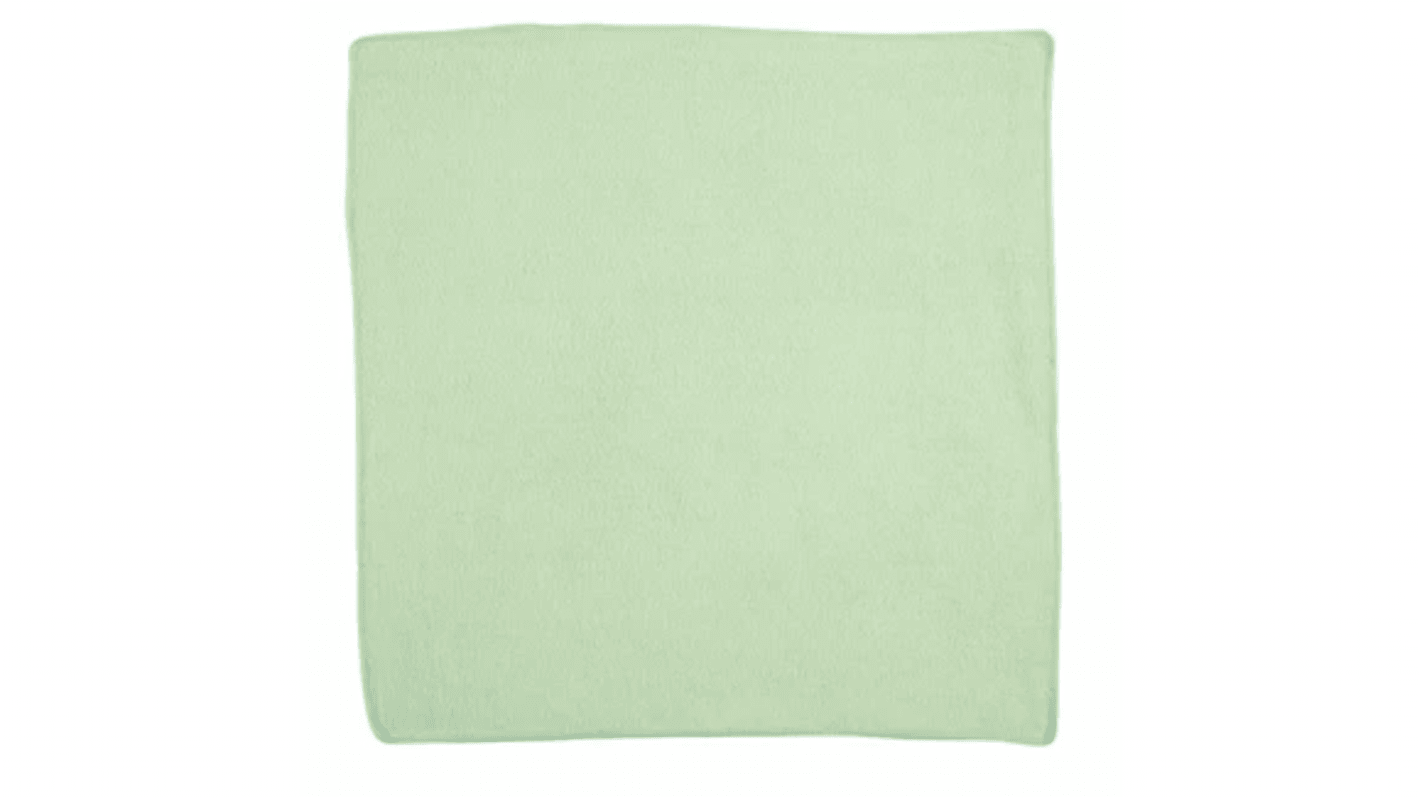 Rubbermaid Commercial Products Microfiber Light Duty Cloth Green Microfibre Cloths for Wet/Dry, Case of 24