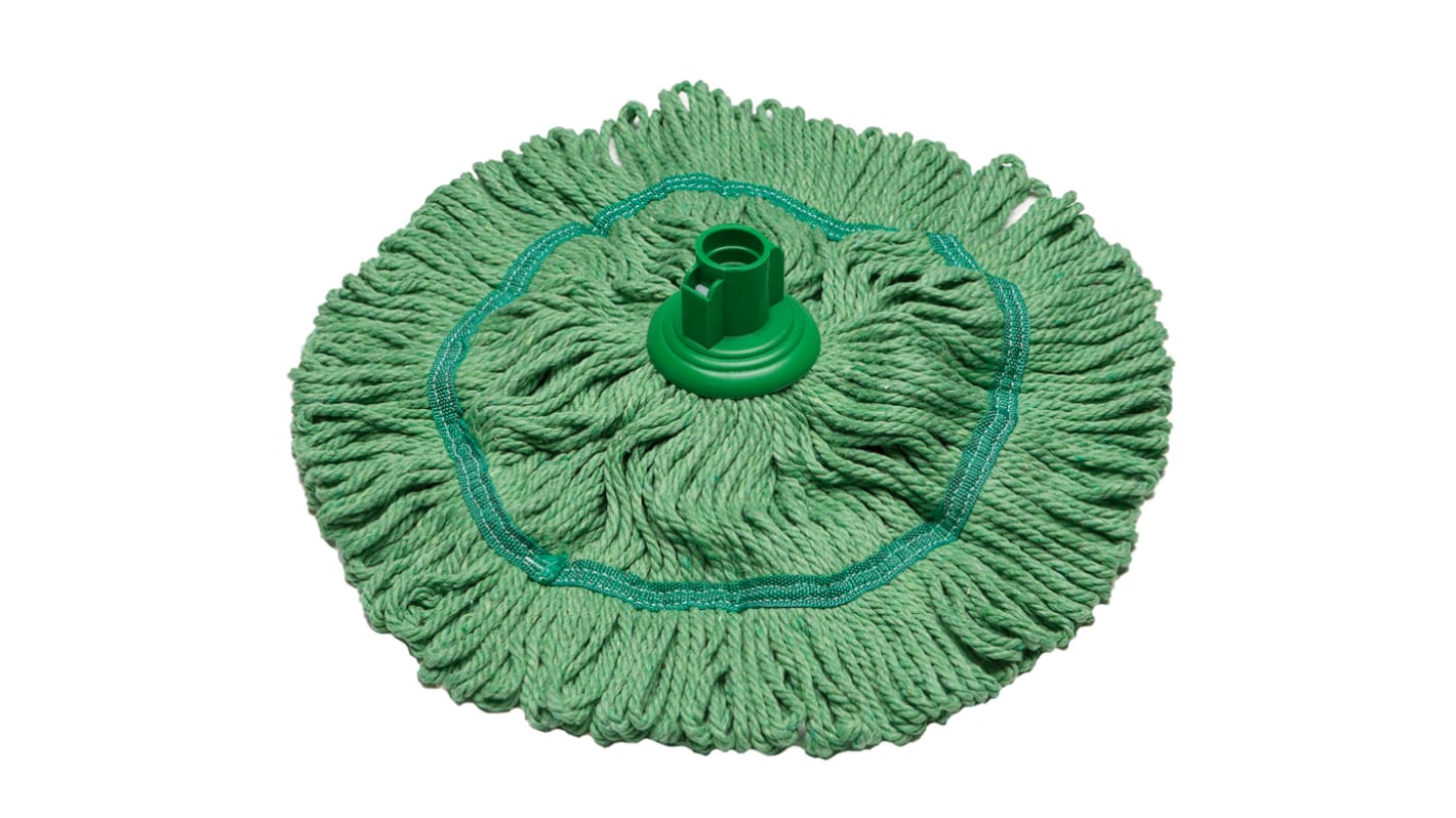 Testa piatta per spazzolone senza manico Vikan, colore Verde, in Cotone, 200g, per Pavimenti