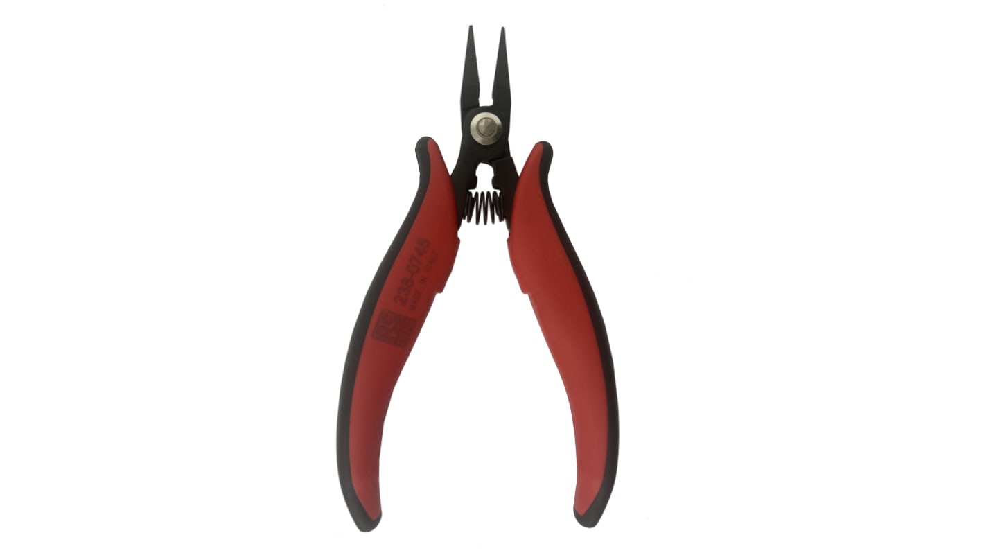 RS PRO Long Nose Pliers, 146 mm Overall, Straight Tip, 19mm Jaw