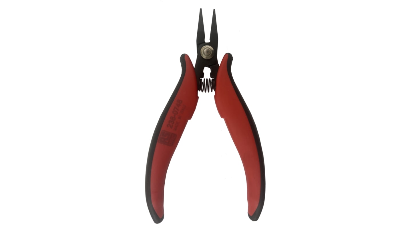 RS PRO Long Nose Pliers, 146 mm Overall, Straight Tip, 19mm Jaw