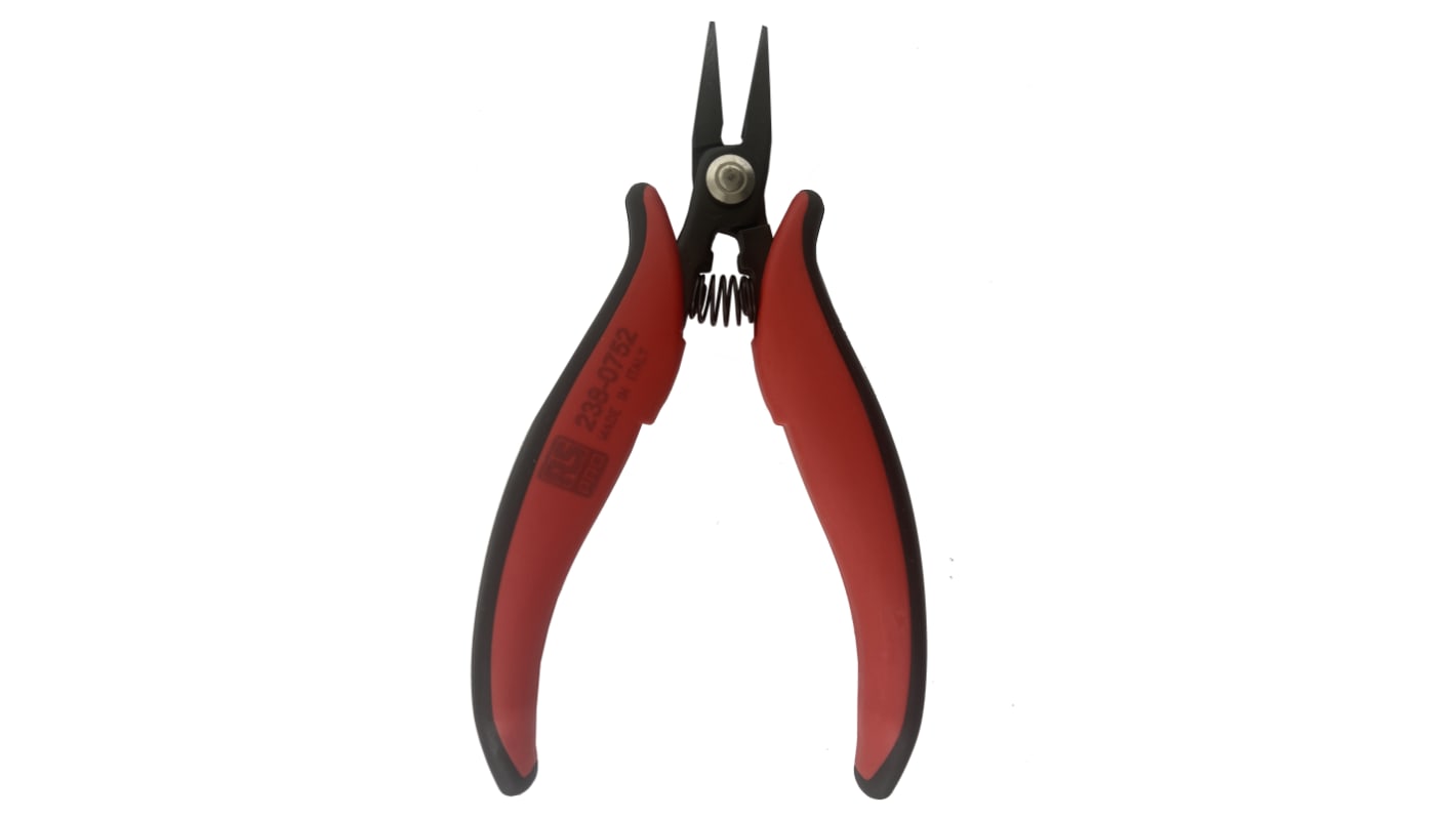 RS PRO Flat Nose Pliers, 146 mm Overall, Straight Tip, 12mm Jaw