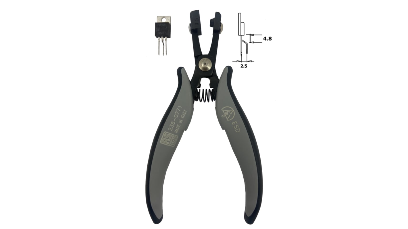 RS PRO Formzange Schneidkraft → 1,3 mm 158 mm ESD