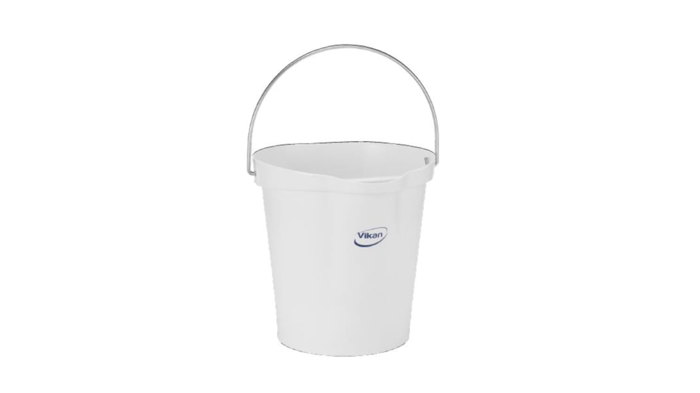 56945 12L Polypropylene White Bucket With Handle RS