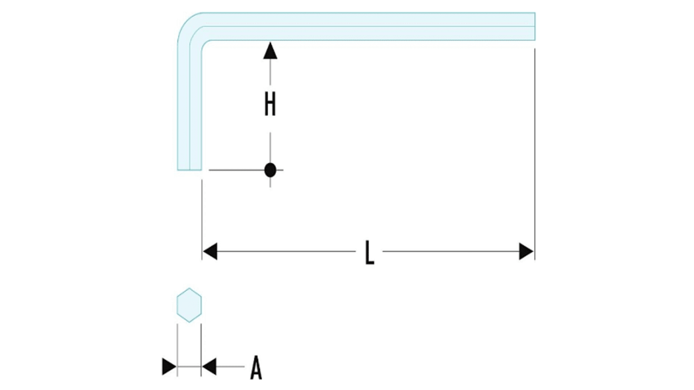 Facom 六角レンチ Metric L形 83H.1.5