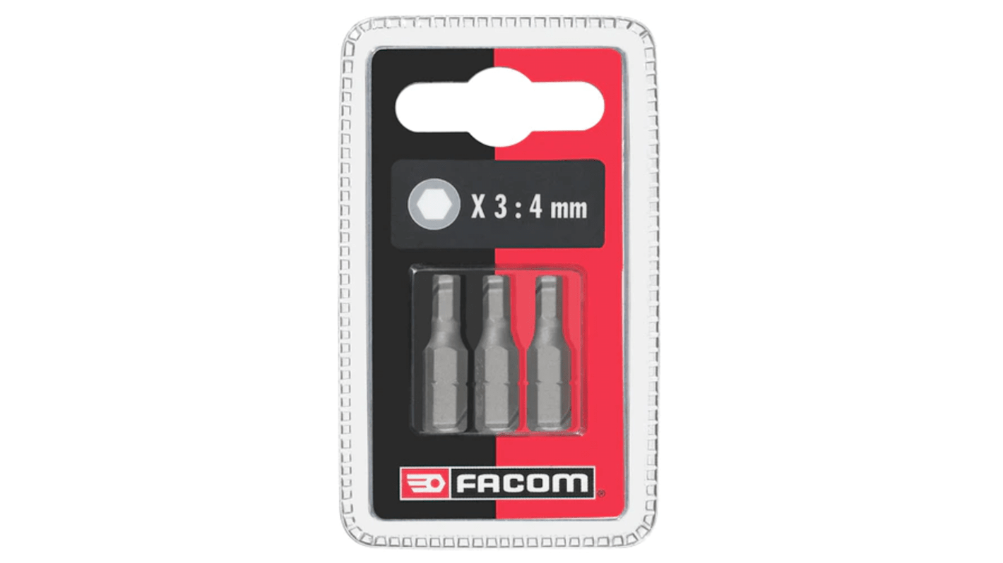 Facom Driver Bit 3 Pieces, Hexagon