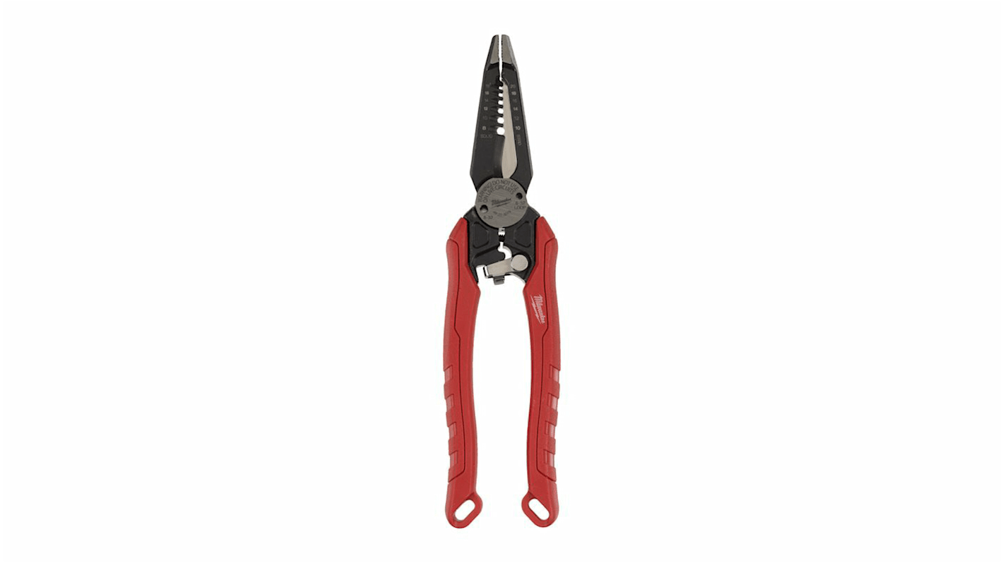 Milwaukee Combination Pliers, 230 mm Overall, Straight Tip, 25mm Jaw, ESD