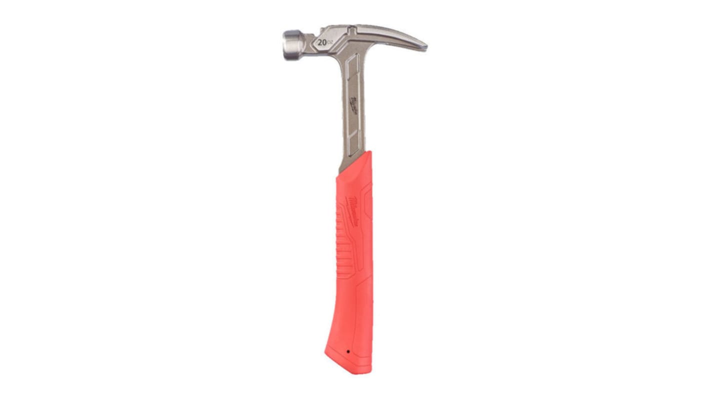 Milwaukee Steel Claw Hammer with Rubber Handle, 570g