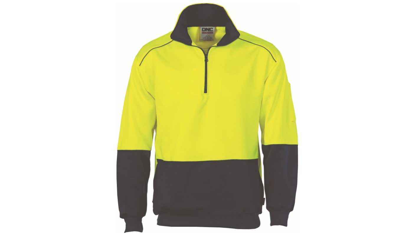 DNC Yellow/Navy Unisex Hi Vis Sweatshirt, S