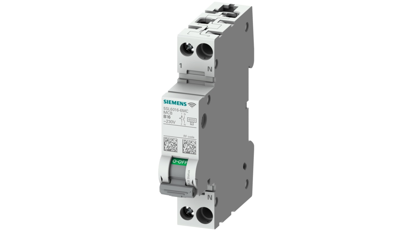 Disjoncteur Siemens 1P+N, 4A, montage rail DIN