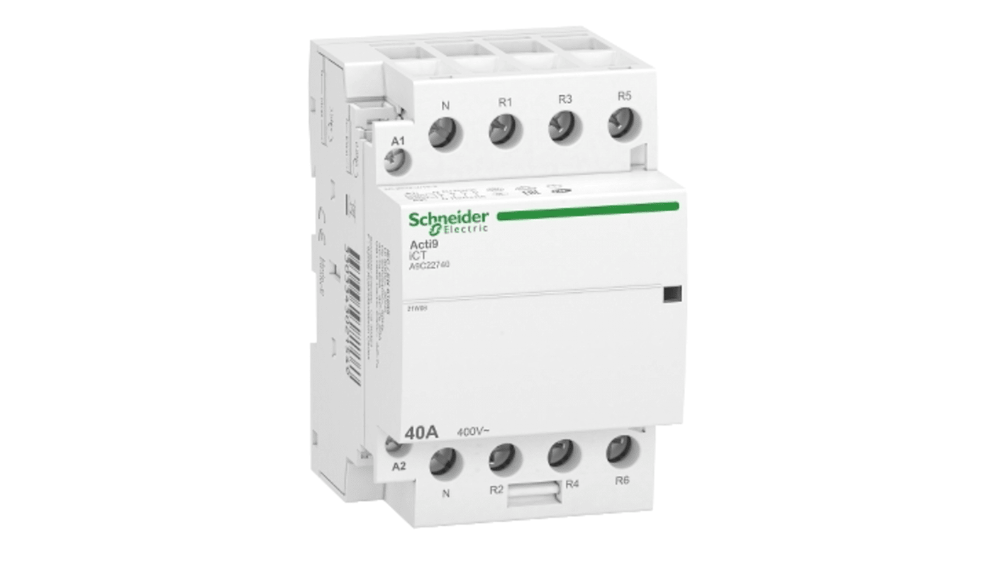 A9C22740 | Schneider Electric Acti9 iDT40 Acti9 iDT40 CT Contactor, 4 ...