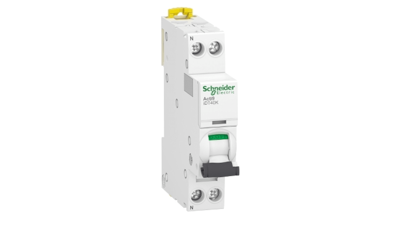 Schneider Electric Acti9 iDT40K Leitungsschutzschalter Typ C, Pol 1P+N 6A 230V Acti 9 DIN-Schienen-Montage