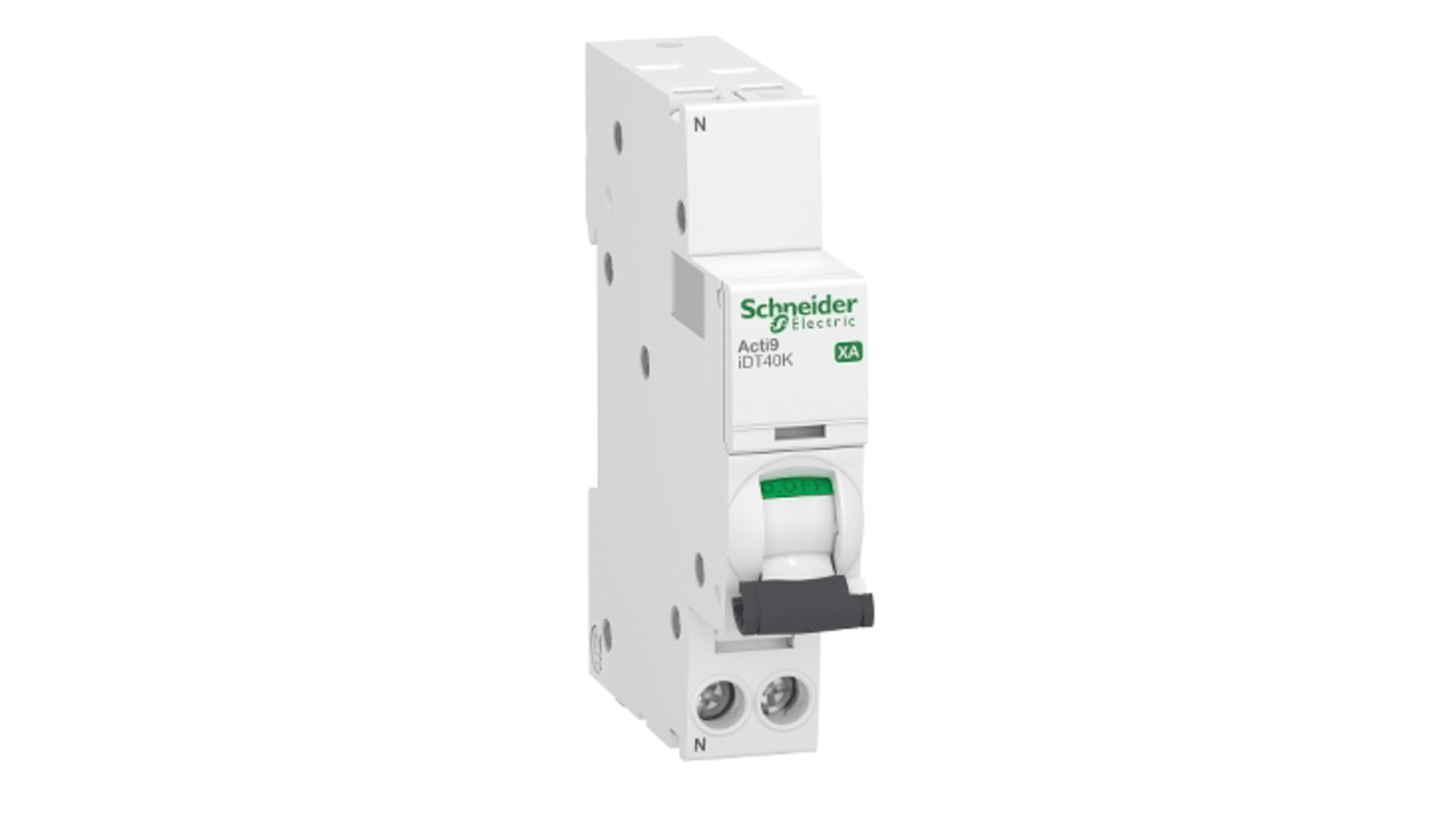 Disjoncteur Schneider Electric Acti9 iDT40K XA 1P+N, 20A, montage rail DIN