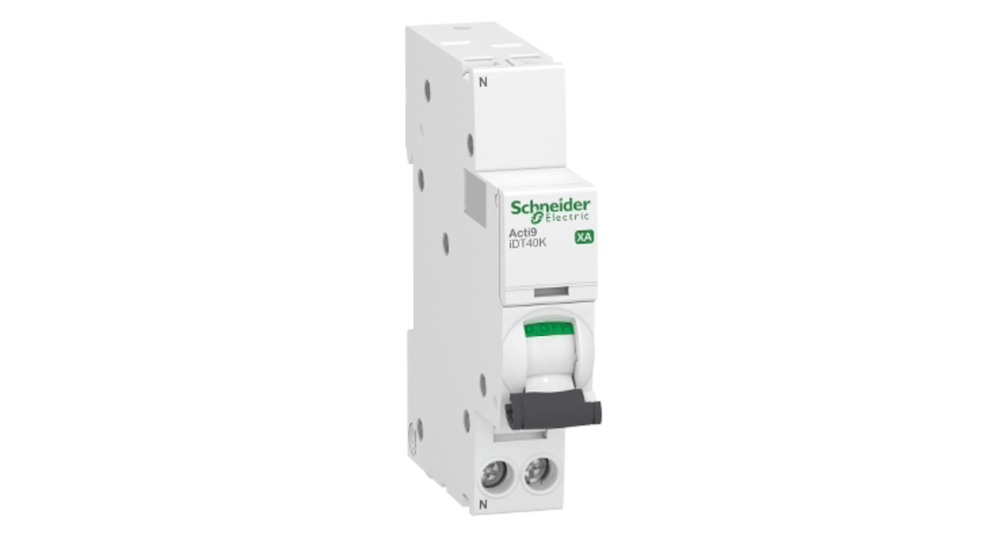 Disjoncteur Schneider Electric Acti9 iDT40K XA 1P+N, 25A, montage rail DIN