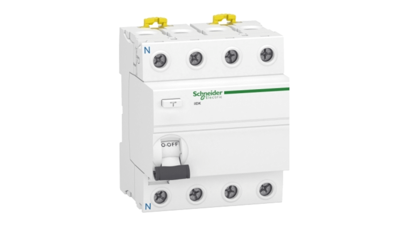 Interrupteur différentiel Schneider Electric Acti9 iIDK, 4 Pôles, 40A, 300mA, Type AC