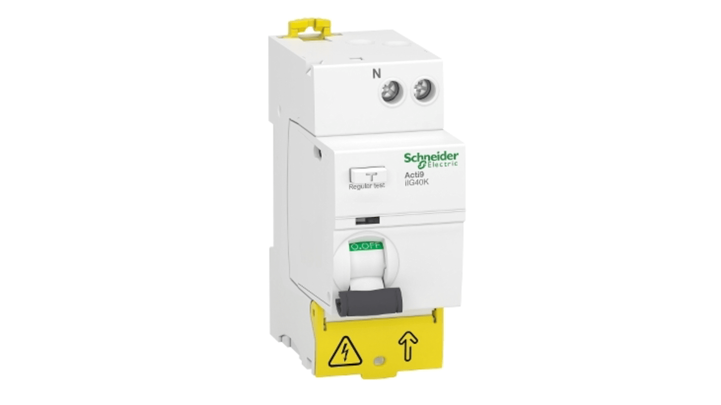 Interrupteur différentiel Schneider Electric Acti9 iIG40K, 1P+N Pôles, 25A, 30mA, Type AC