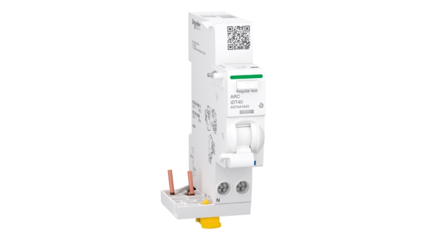 Schneider Electric Acti9 Active iDT40 AFDD Brandschutzschalter, 1P + N-polig, 40A Acti9