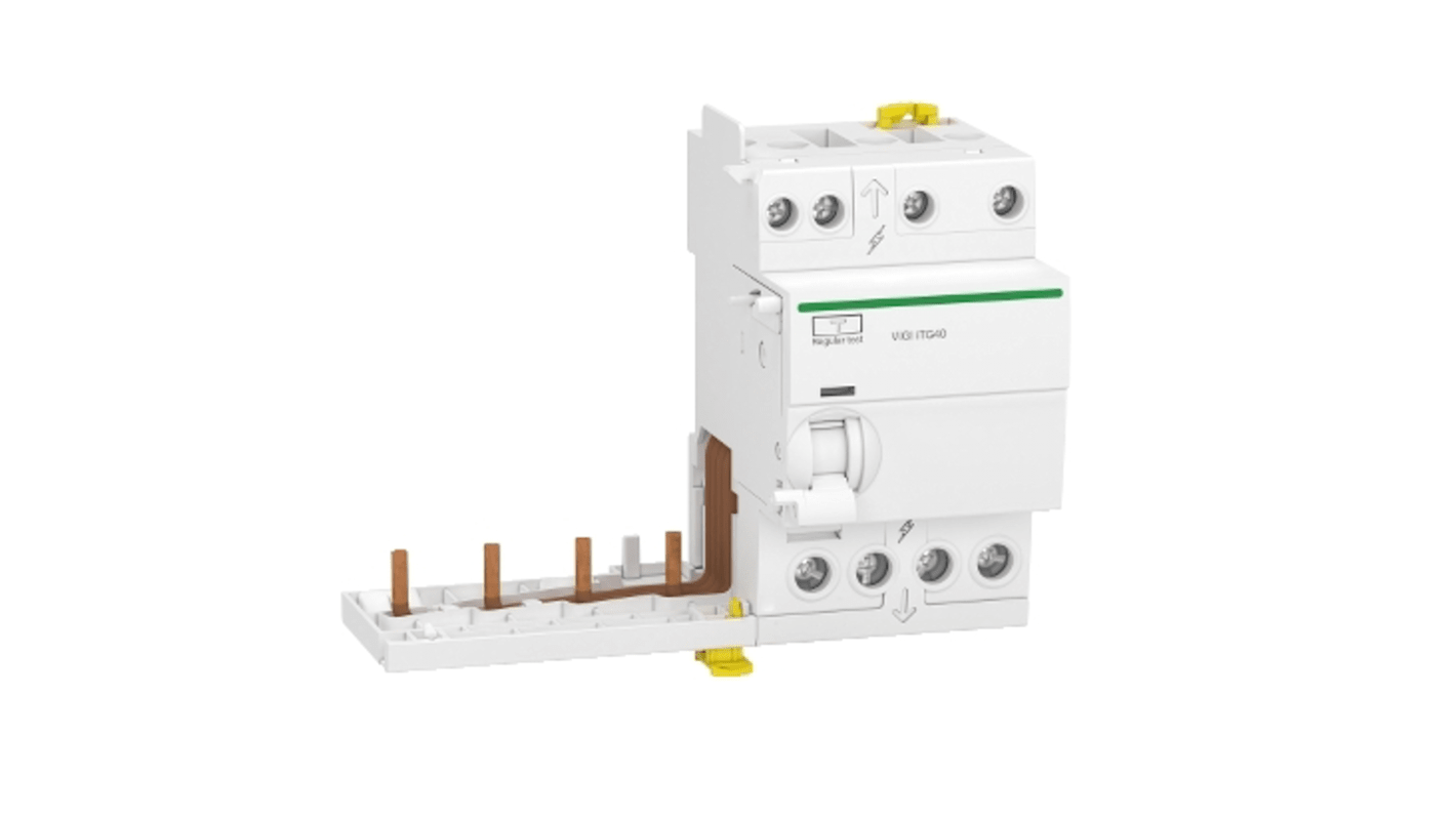 RCCB Schneider Electric, 40A Tipo AC, 4 Polos, 300mA Acti9 400V ac