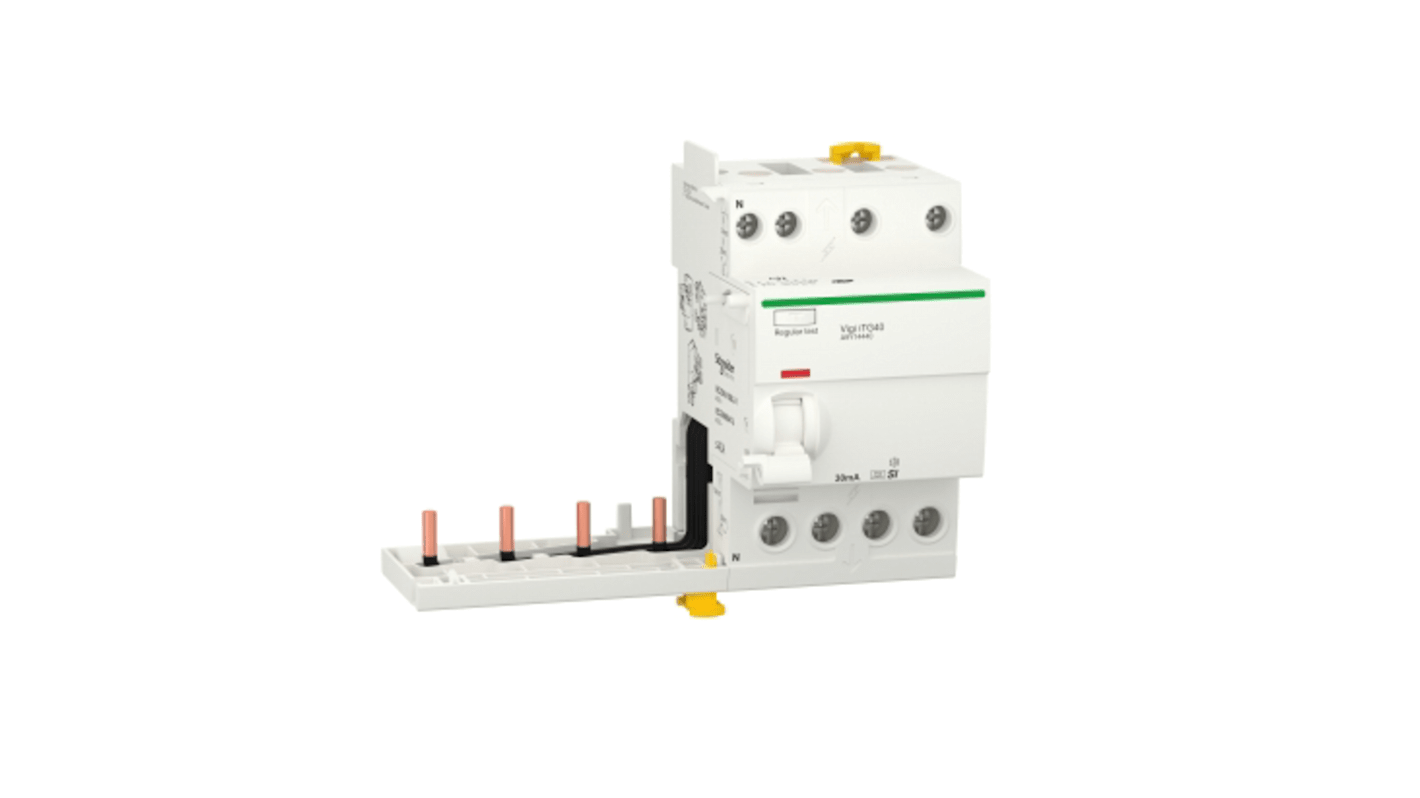 RCCB Schneider Electric, 40A Tipo AC, 4 Polos, 30mA Acti9 400V ac