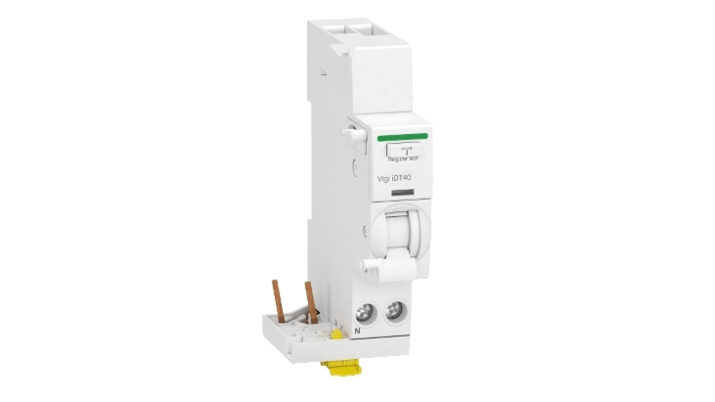 Interrupteur différentiel Schneider Electric Acti9 iDT40, 1P+N Pôles, 40A, 300mA, Type AC