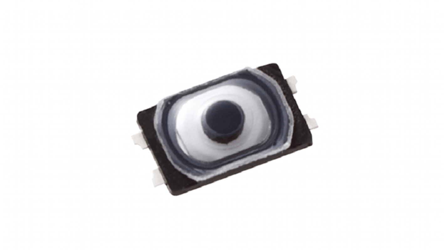 IP67 Black Push Plate Tactile Switch, SPST 20 mA Surface Mount