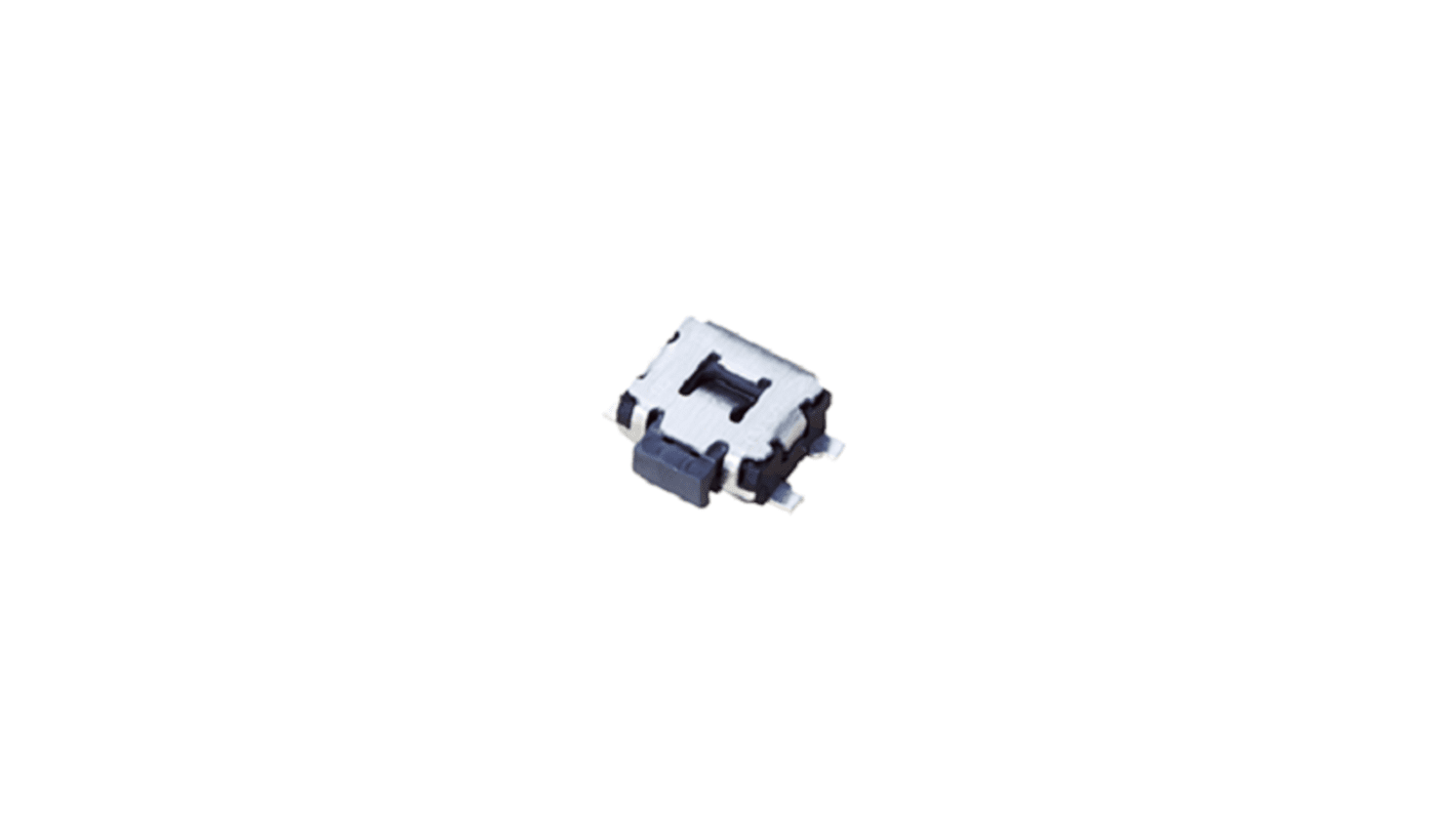 Black, Grey Push Plate Tactile Switch, SPST 20 mA Surface Mount