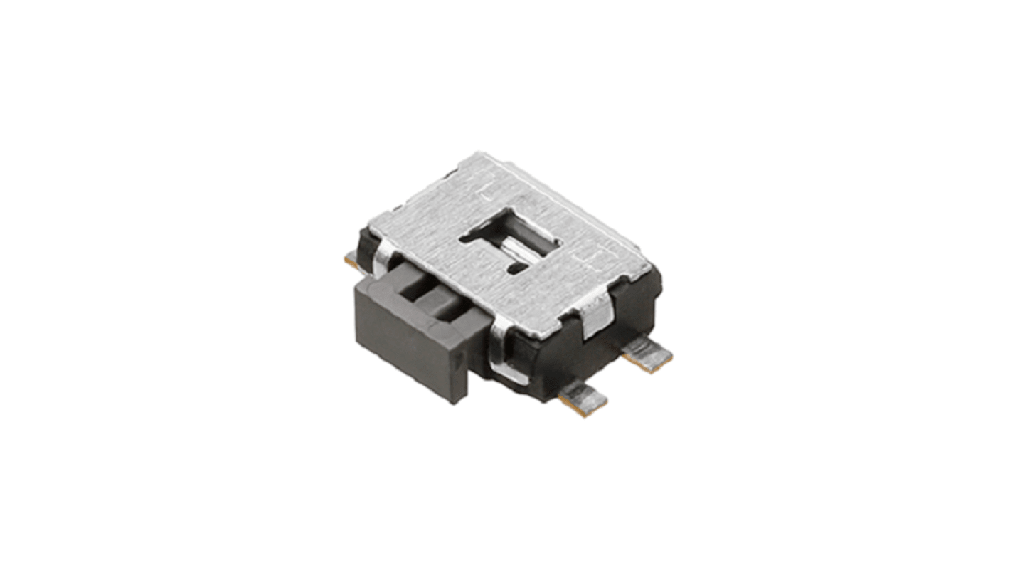 Black Push Plate Tactile Switch, SPST 50 mA Surface Mount