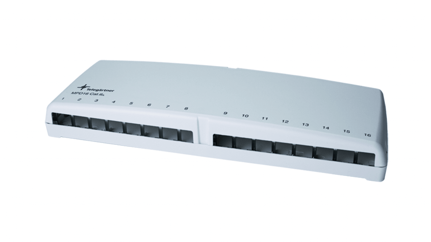 Panneau de connexion RJ Telegartner 16 ports Cat5e, Cat6, Cat6a série Telegartner Data