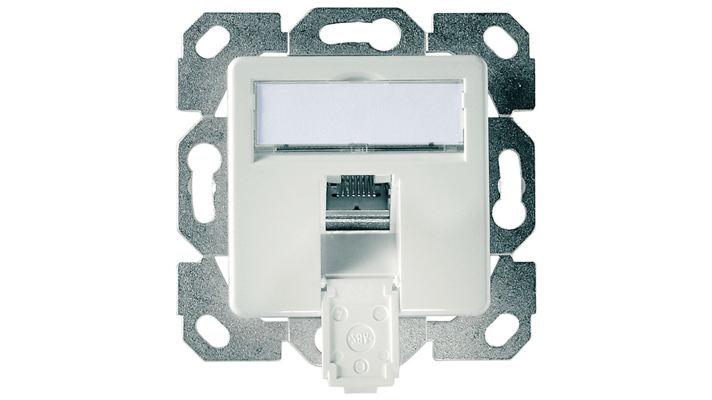 Telegartner Telegartner Data Series, Angled Cat6a 1 Way RJ11, RJ12, RJ45 Outlet,With Shielded Shield Type