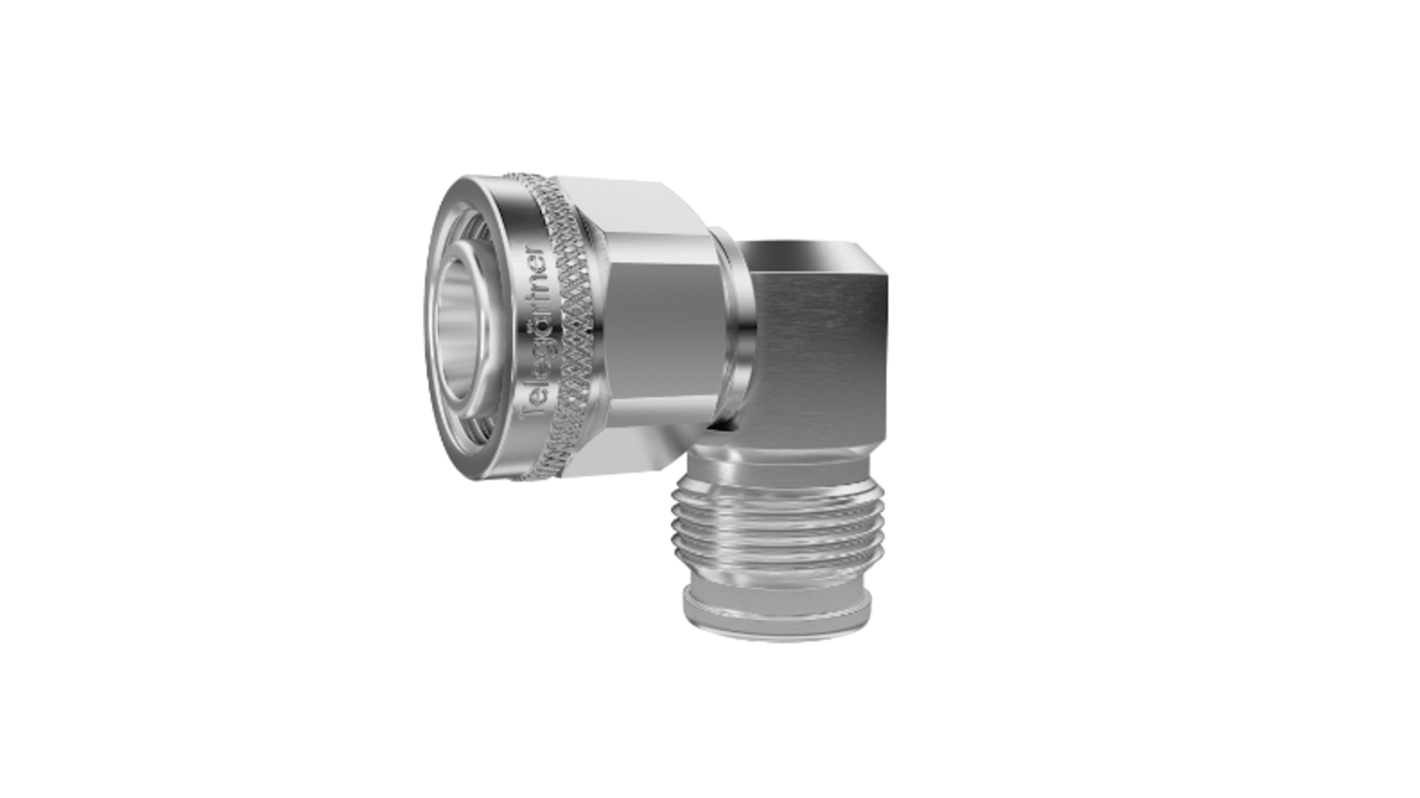 Telegartner Right Angle 50Ω Coaxial Adapter 2.2-5 Plug to 2.2-5 Socket 0 → 6GHz