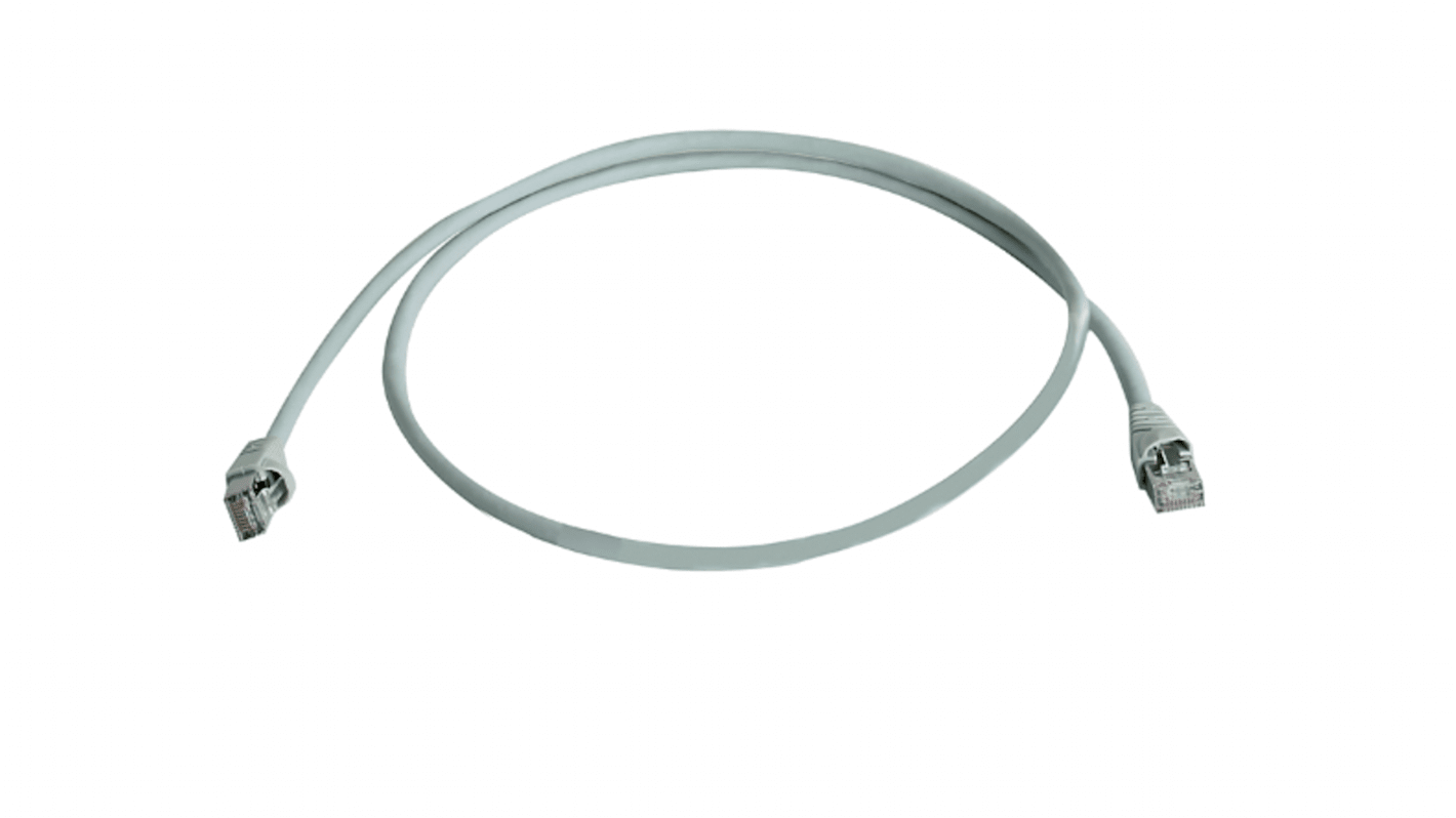 Telegartner Ethernet kábel, Cat6a, RJ45 - RJ45, 2m, Szürke