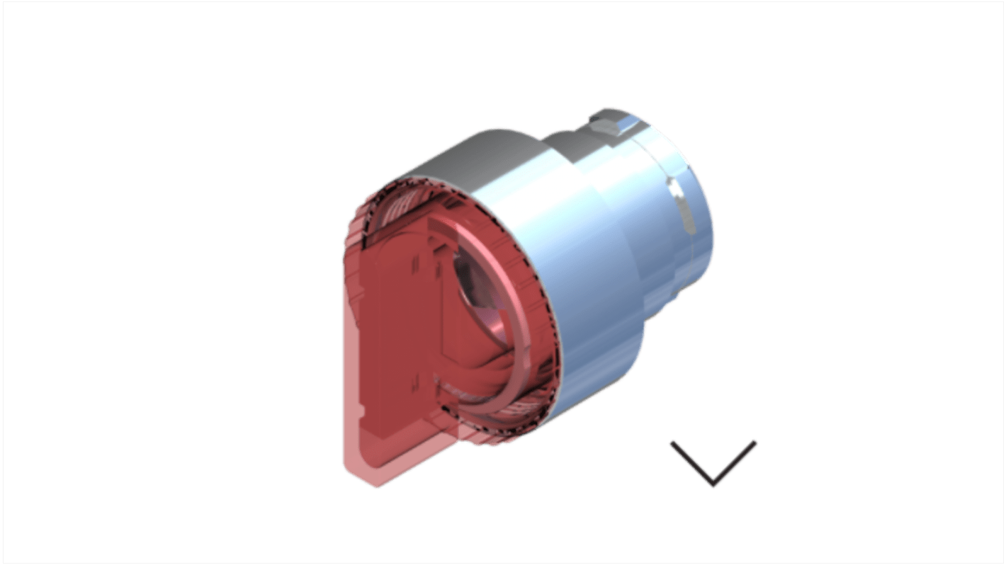 Teste selettori RS PRO, 2 posizioni, Ø 22.5mm, Leva corta