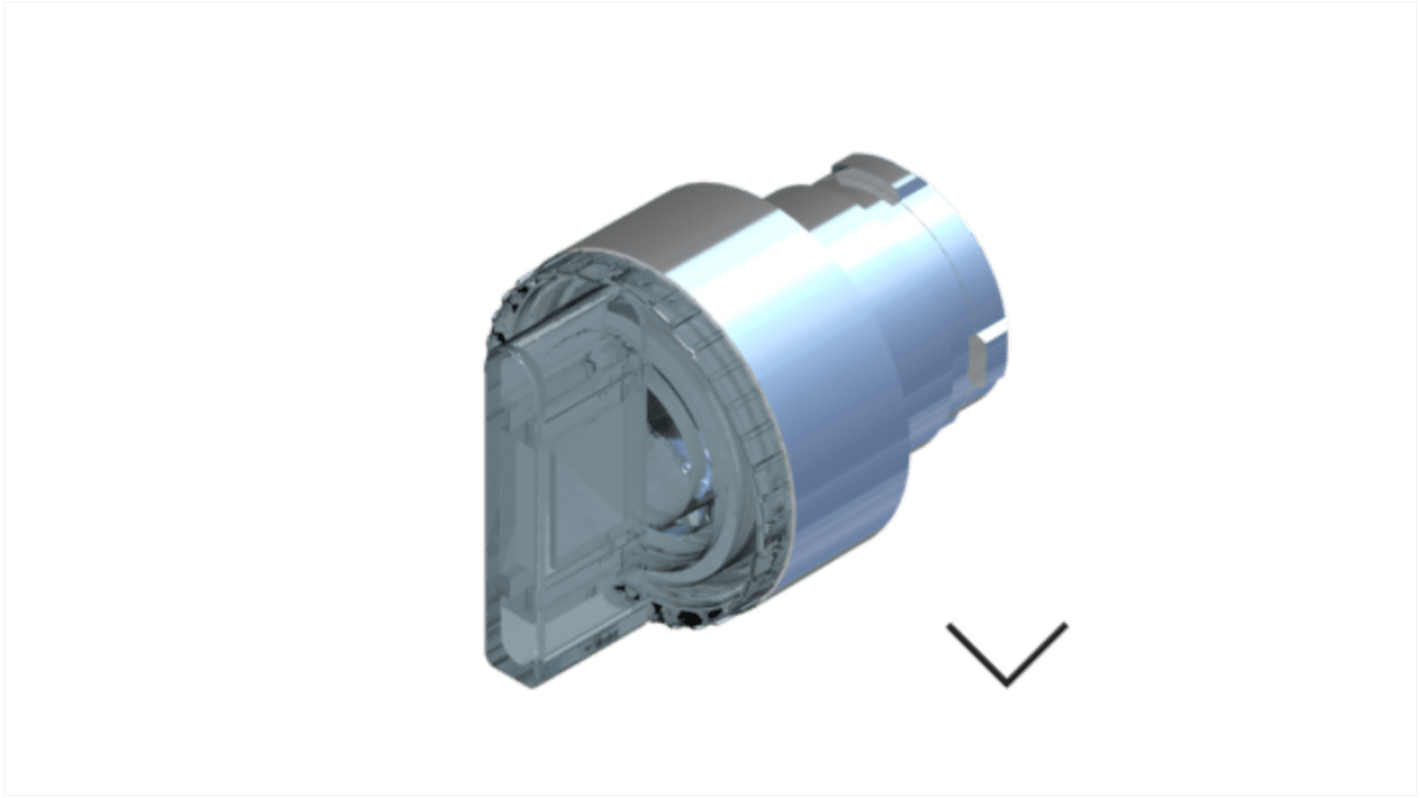 RS PRO Wählschalterkopf Beleuchtet Klar 2-Positionen 22.5mm Kurzer Hebel Dauerschaltung