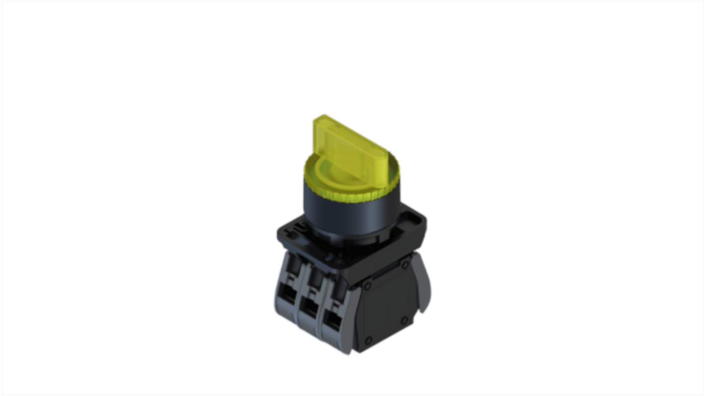 RS PRO Short Lever Selector Switch (1NO/1NC) 22.5mm Cutout Diameter
