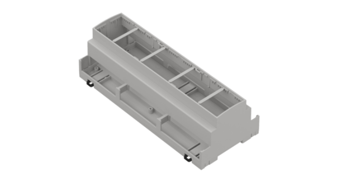 RS PRO DIN-Schienengehäuse, Geh.Mat. ABS, Geschlitzt, DIN-Schienengehäuse