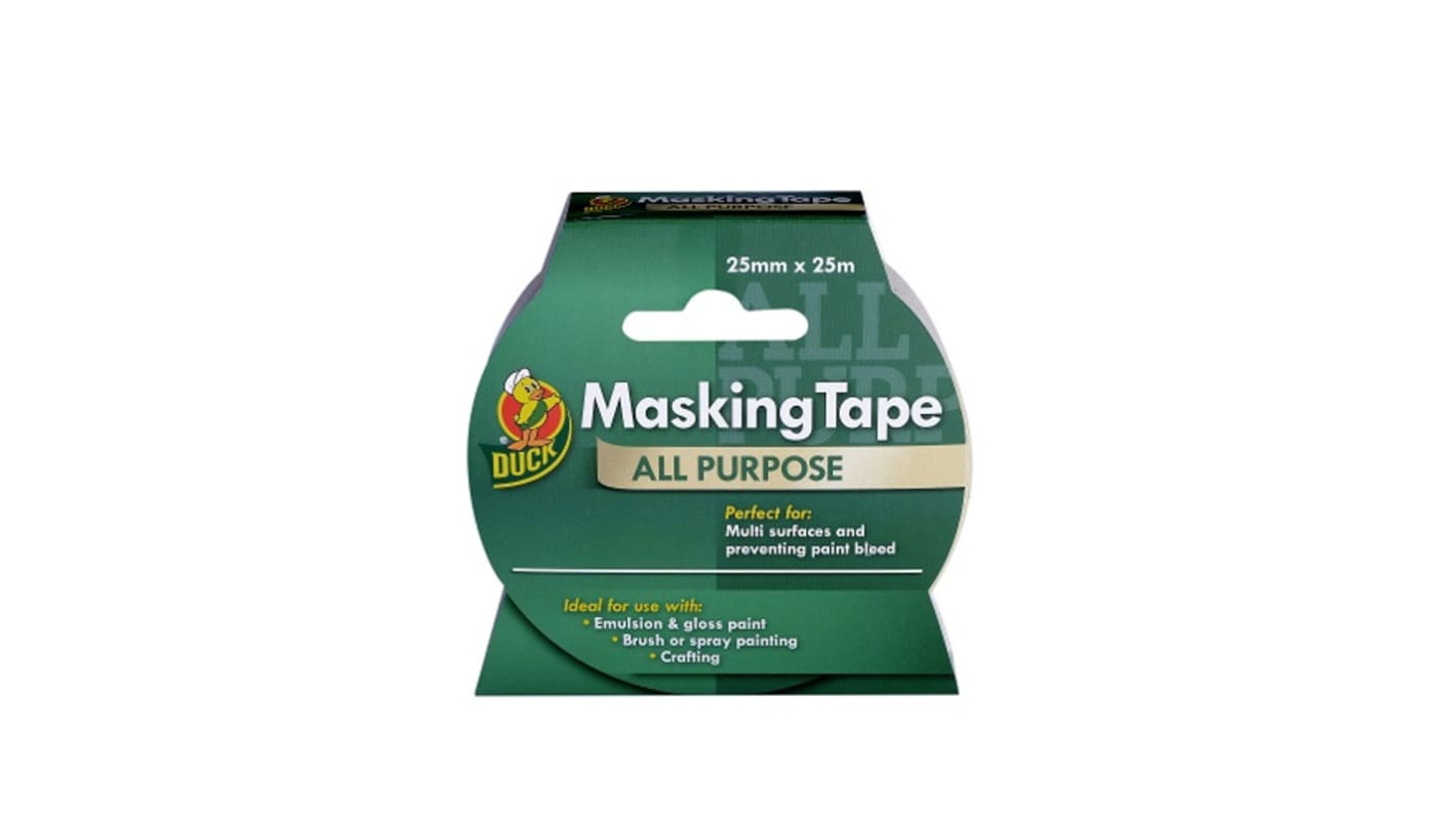 Cinta de enmascarar de Papel DUCK TAPE 232316 de color Beige, 25mm x 25m