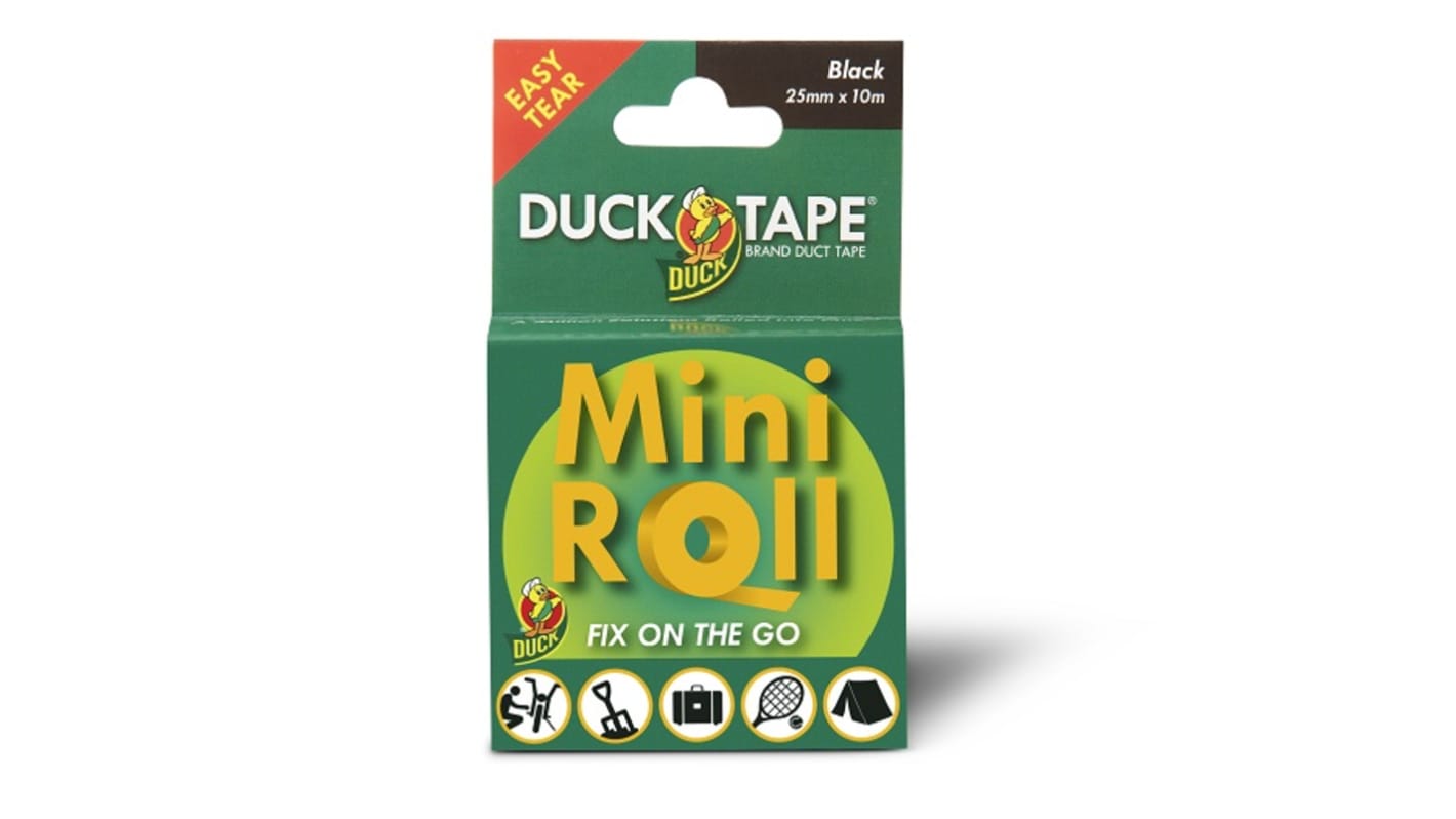 DUCK TAPE 260181 Panzerband, Schwarz, 0.25mm x 25mm x 10m