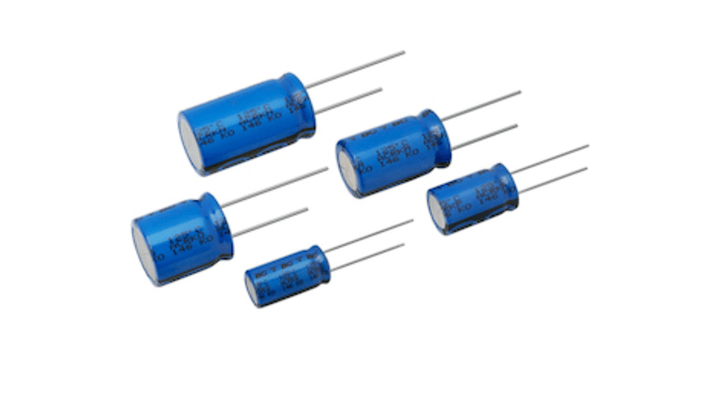 Condensador electrolítico Vishay, 100μF, 50V dc, Radial, Orificio pasante, 10 (Dia.) x 12mm, paso 5mm