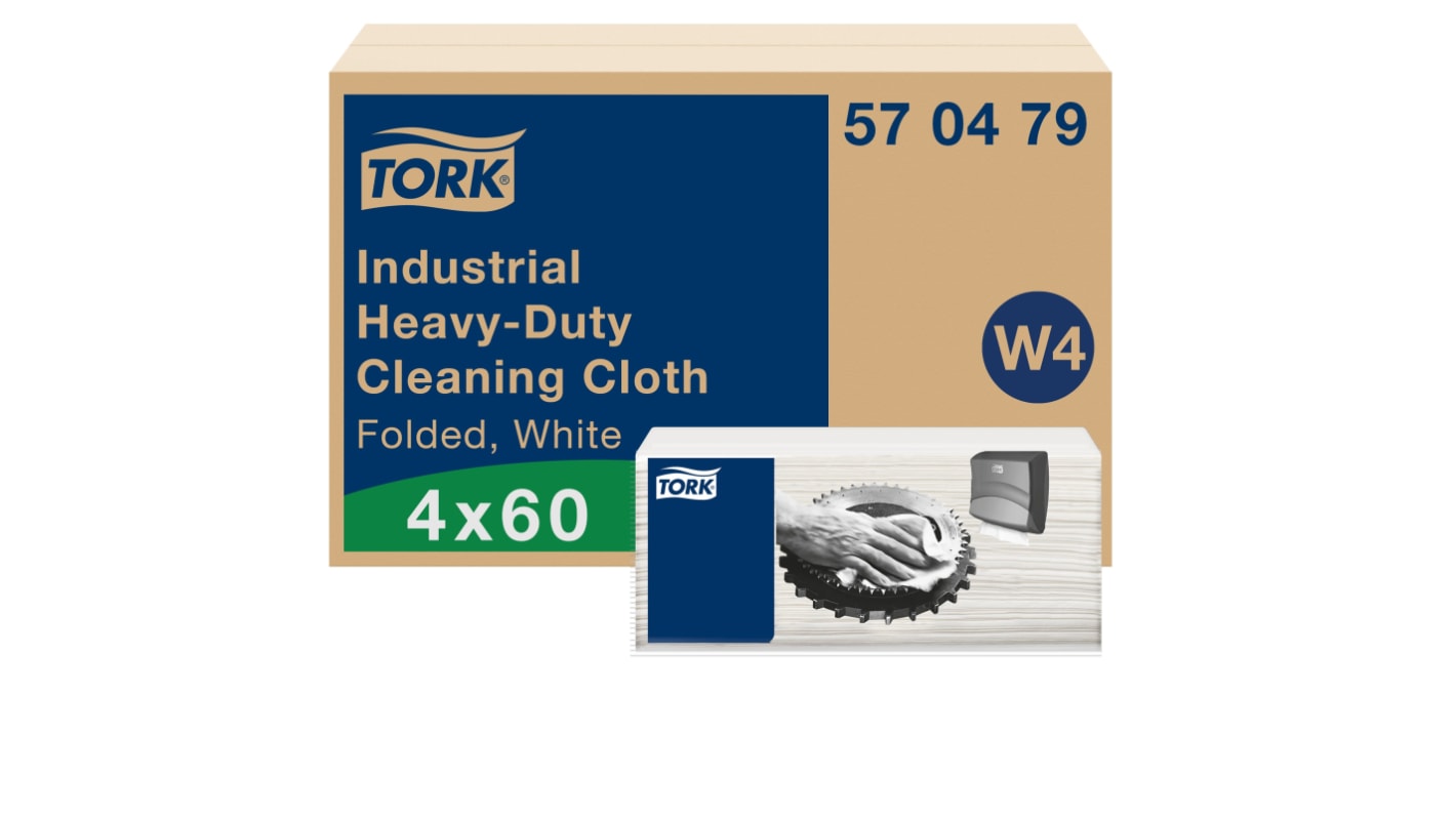 Chiffons Tork Utilisation intensive en Tissu non tissé 41.5 x 35.5cm pour Nettoyants multi-usages x 60