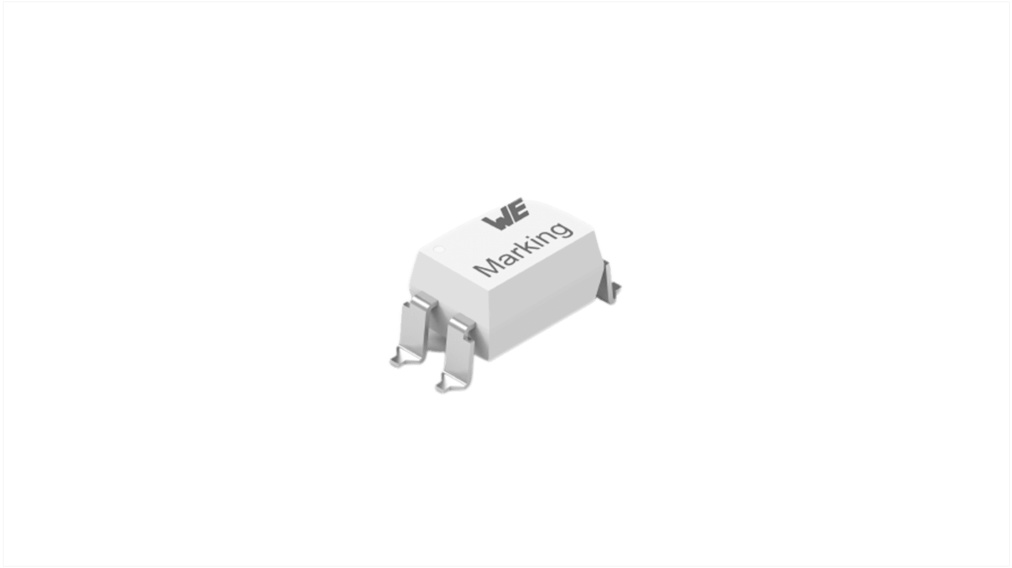 Fototransistor Wurth Elektronik WL-OCPT de 1 canal, Vf= 1.4V, OUT. Fototransistor, mont. pasante, encapsulado DIP, 4