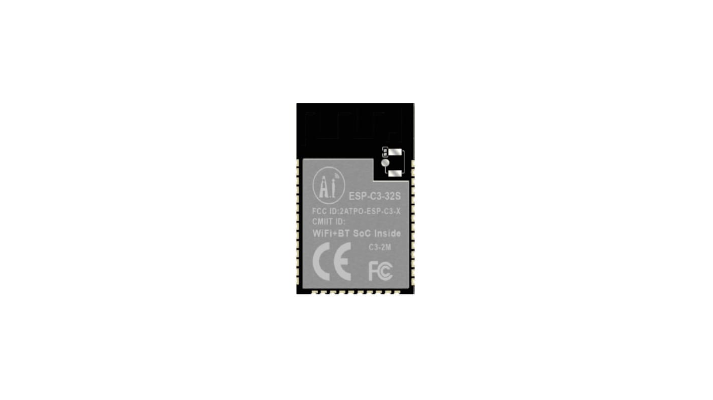 RF Solutions ESP32-C3-32S 3.0 → 3.6V dc WiFi Module, Bluetooth Low Energy (BLE), WiFi ADC, GPIO, I2C, SPI, UART