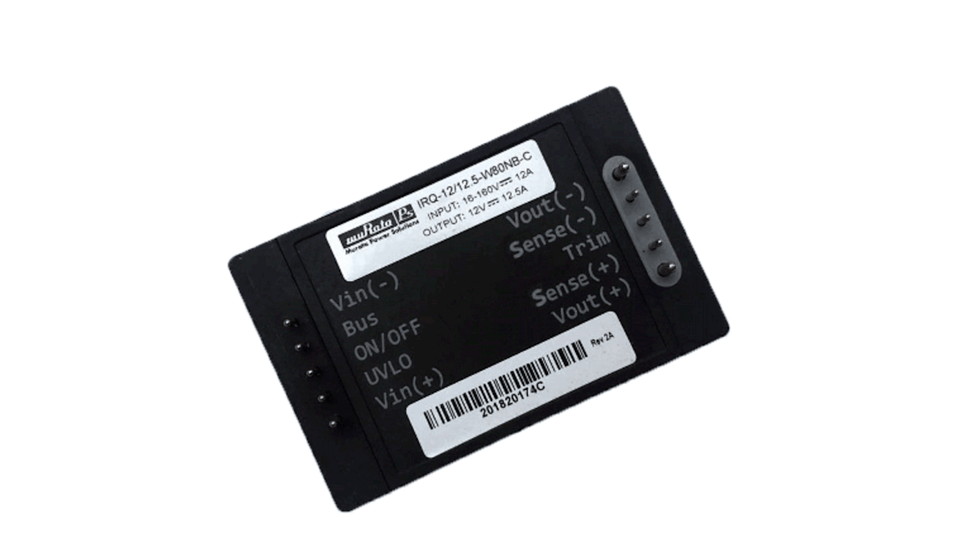 Murata IRQ-W80 Isolated DC-DC Converter, 12V dc/, 16 → 160 V dc Input, 150W